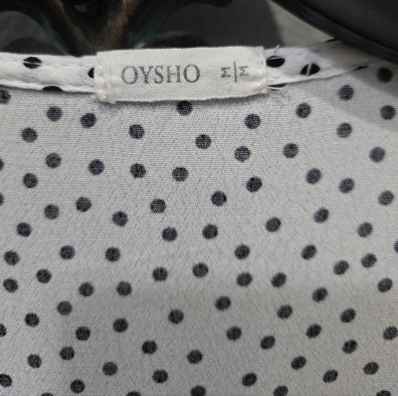 Oysho Polka Dot V-Neck Mini Dress - Picture 8 of 11